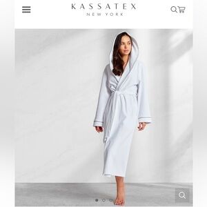 Kassatex Provence Hooded Robe white S/M